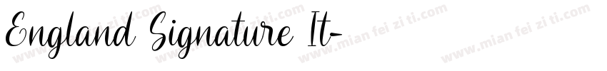 England Signature It字体转换